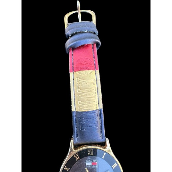 Tommy Hilfiger Watch 1999 Red,white & Blue Leather Band, Need New Battery - Picture 3 of 6